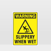 Customized Hazard Signs,Warning Slippery When Wet Sign